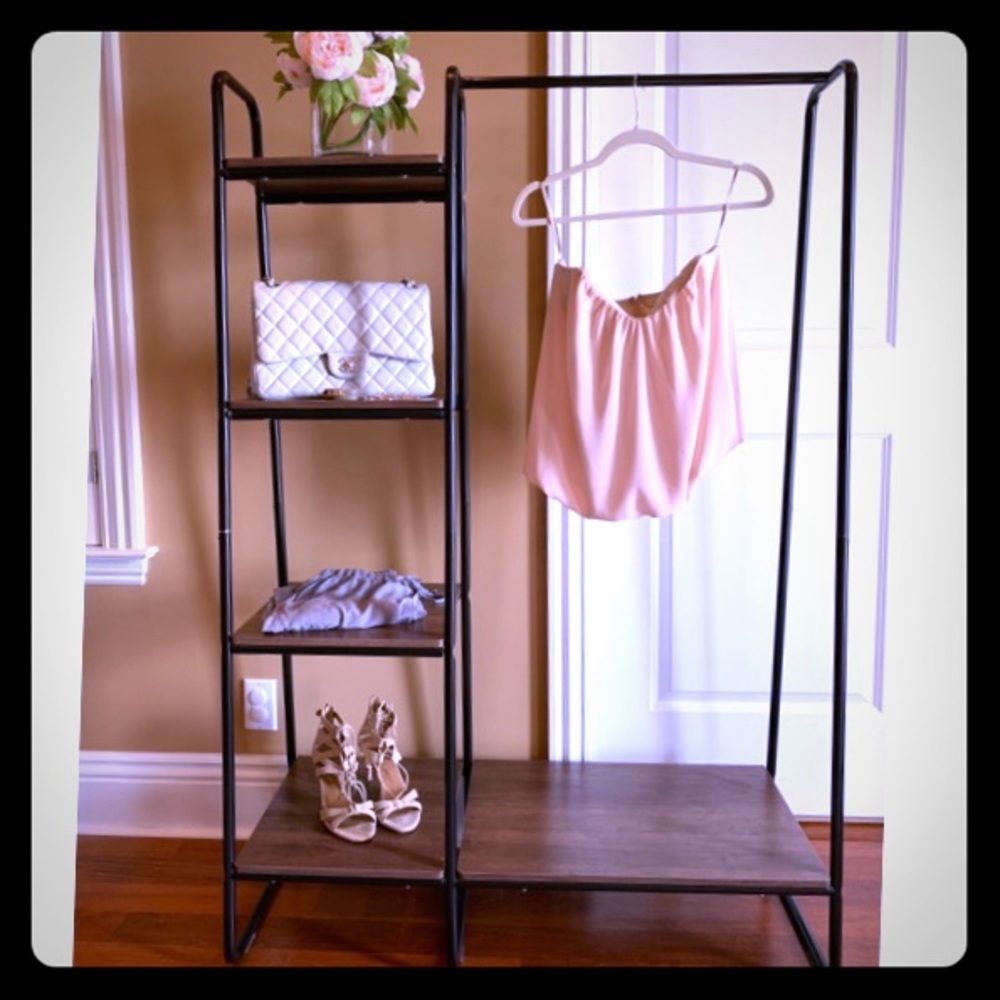 Paper Crown Blush Blouson Strapless Top, sz S